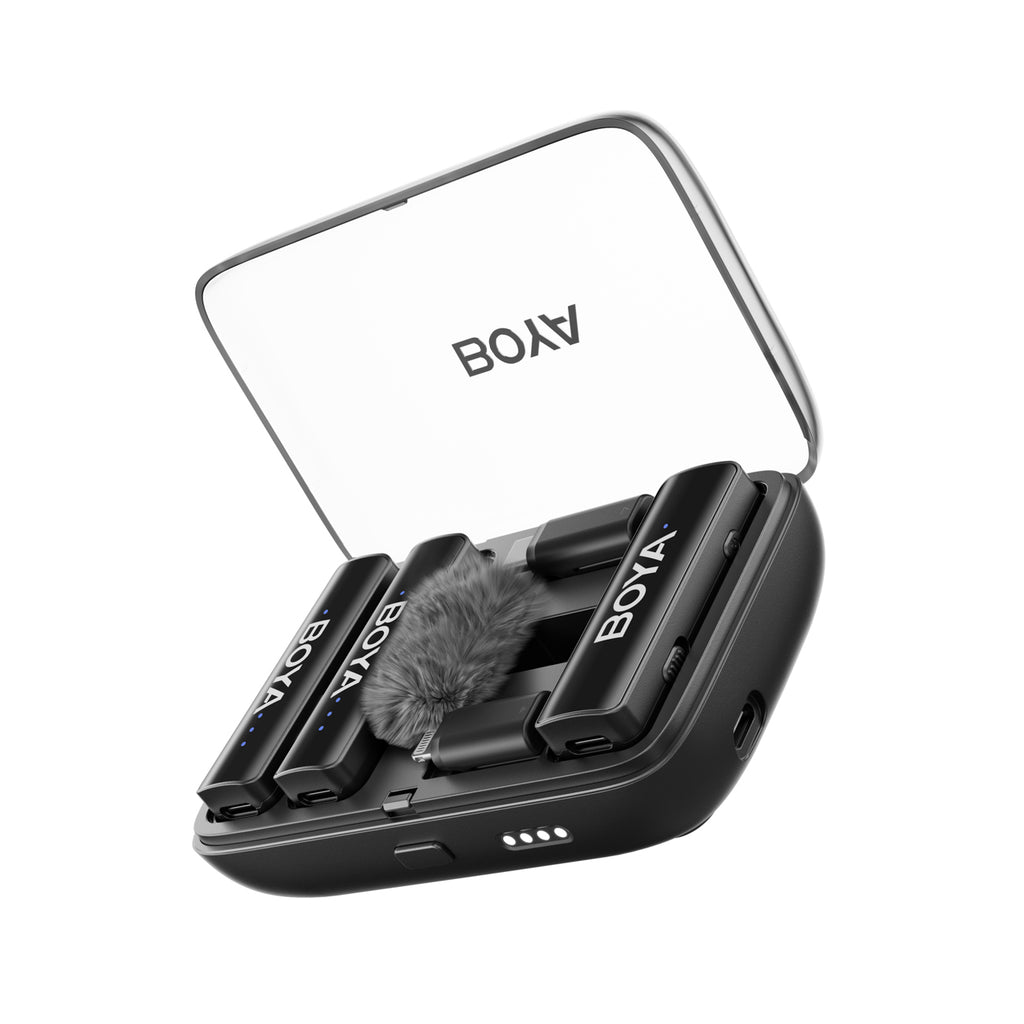 BOYA BOYALINK V2.0 Belaidis mikrofonas 2.4GHZ USB-C - Juodas -- Microphones