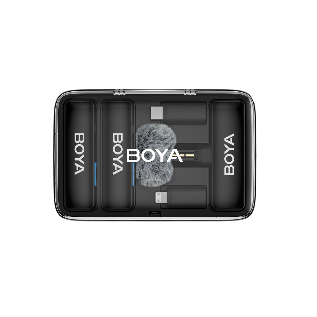 BOYA BOYALINK V2.0 Belaidis mikrofonas 2.4GHZ USB-C - Juodas -- Microphones