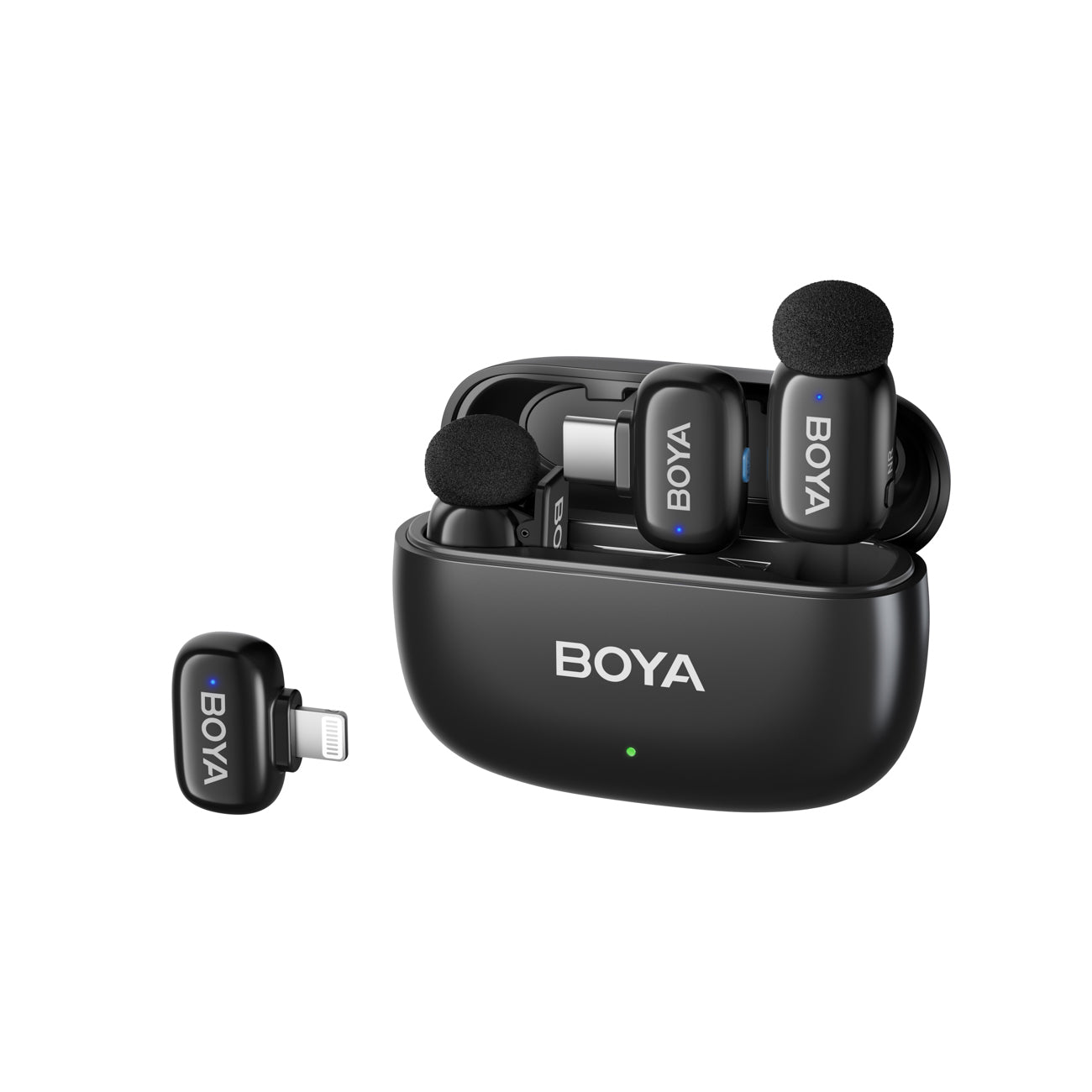 BOYA mini 2-01 bevieliai mikrofonai 2.4GHz USB-C - juodas -- Microphones