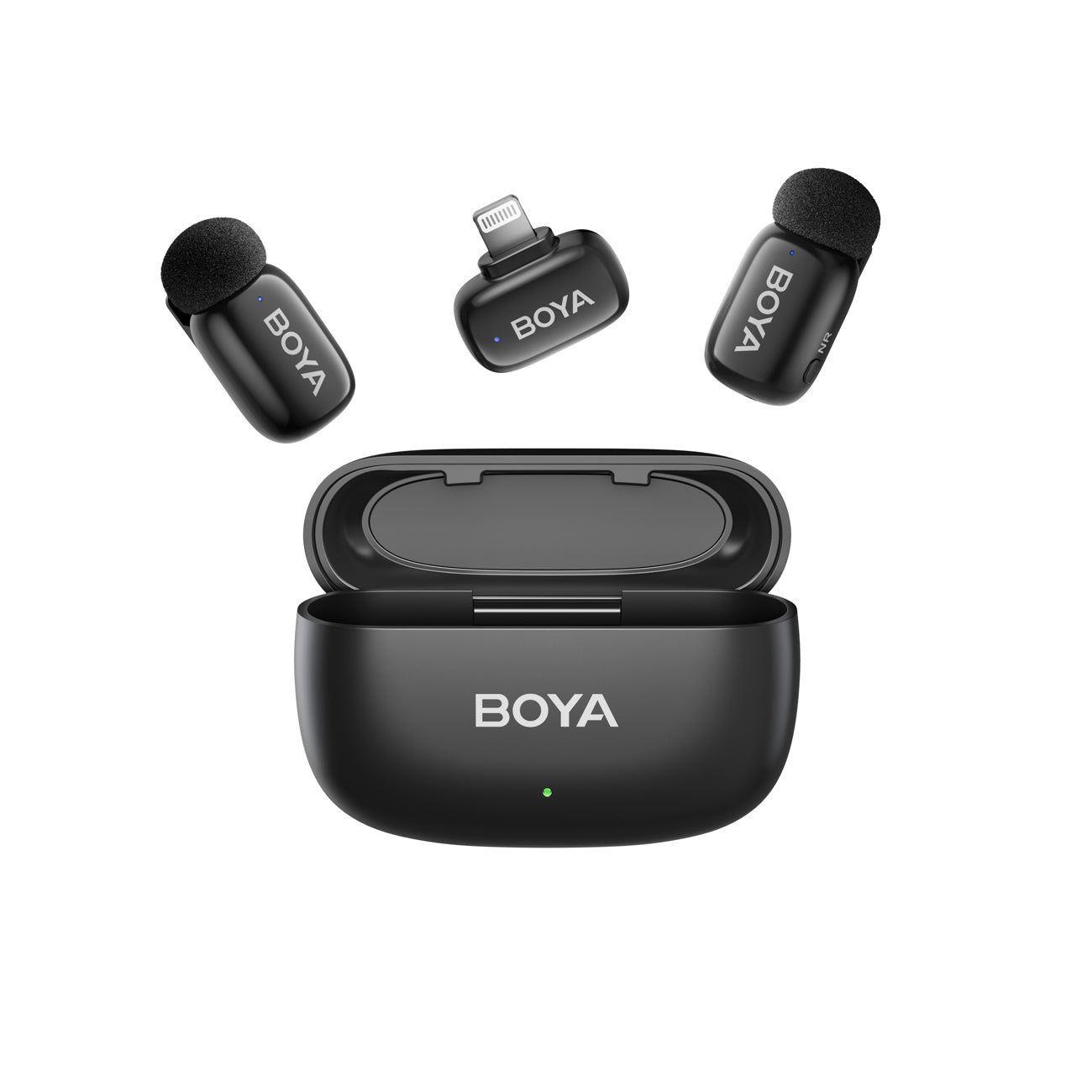 BOYA mini 2-01 bevieliai mikrofonai 2.4GHz USB-C - juodas -- Microphones