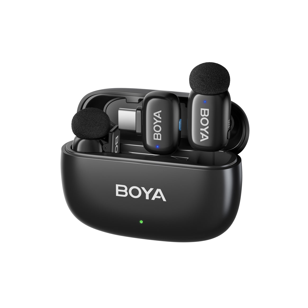 BOYA mini 2-01 bevieliai mikrofonai 2.4GHz USB-C - juodas -- Microphones