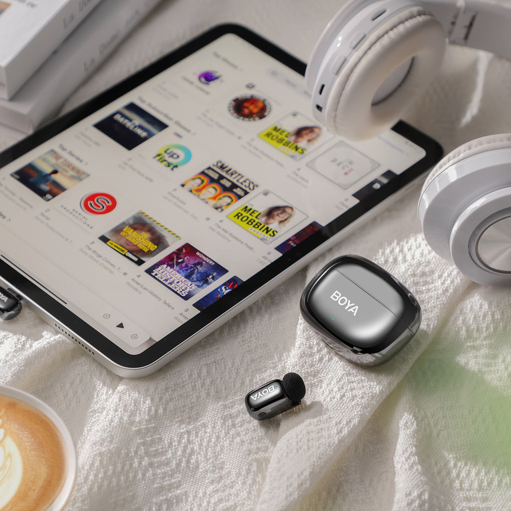 BOYA mini 2-02 belaidžiai mikrofonai 2.4GHz USB-C - juoda -- Microphones