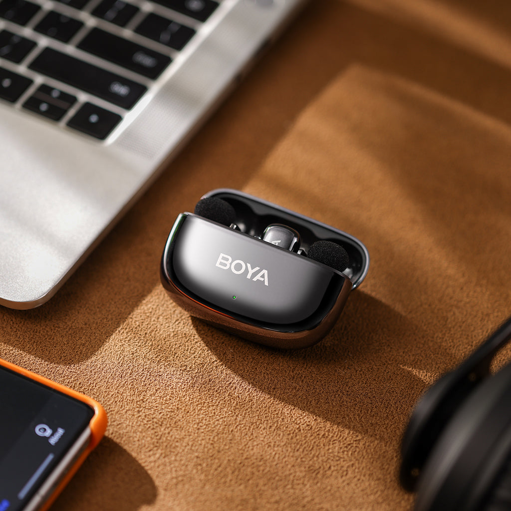 BOYA mini 2-02 belaidžiai mikrofonai 2.4GHz USB-C - juoda -- Microphones