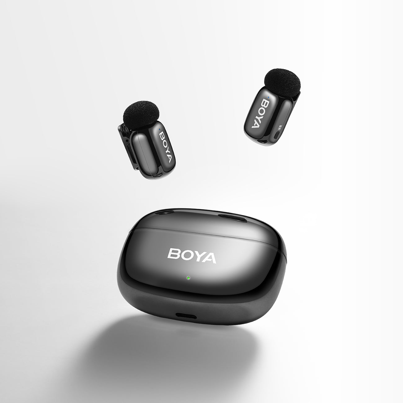 BOYA mini 2-02 belaidžiai mikrofonai 2.4GHz USB-C - juoda -- Microphones