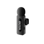 BOYA BY-V1 V2.0 Belaidis mikrofonas 2.4GHz - juoda -- Microphones