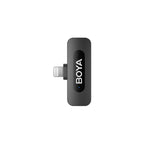 BOYA BY-V1 V2.0 Belaidis mikrofonas 2.4GHz - juoda -- Microphones