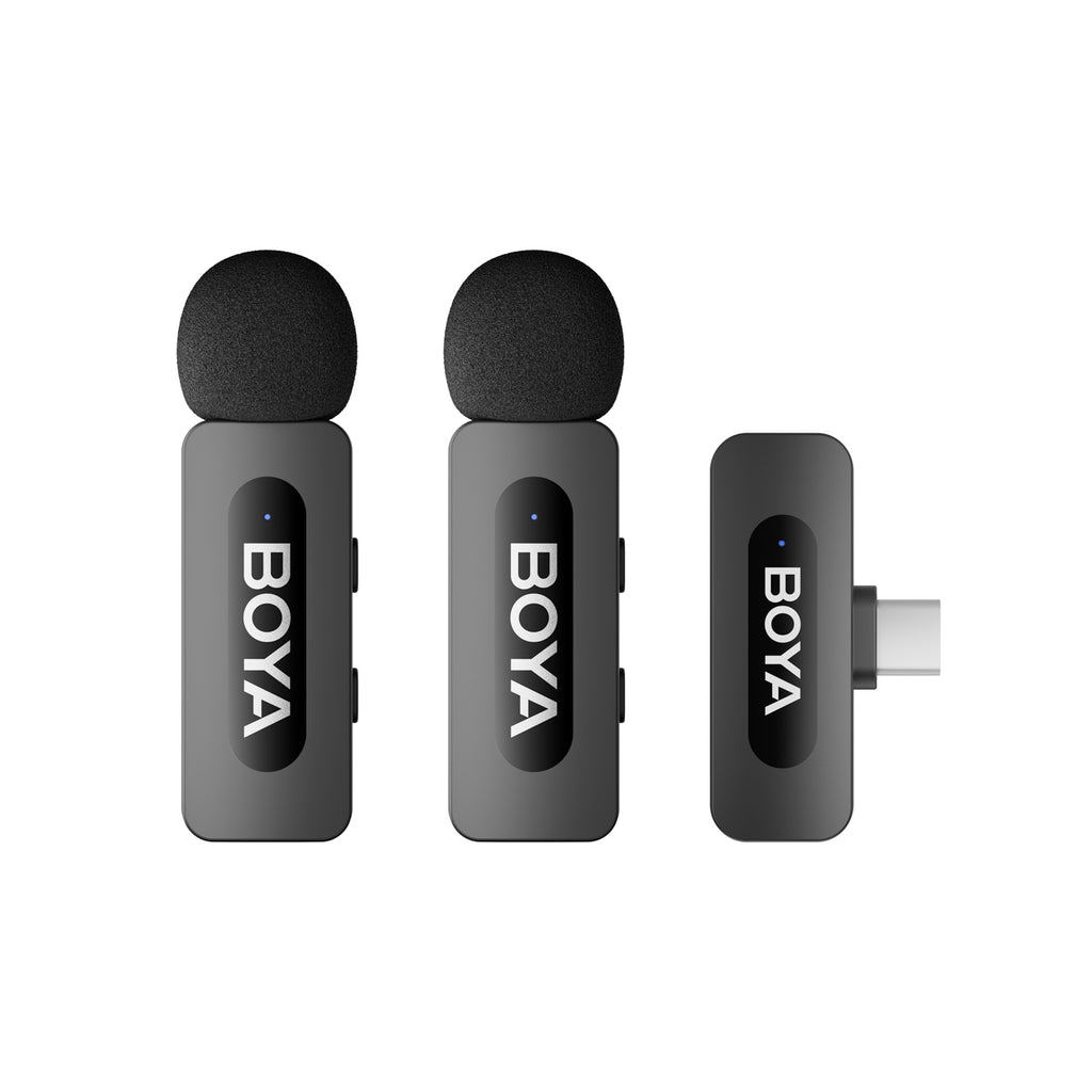 BOYA BY-V20 V2.0 Belaidžiai mikrofonai 2.4GHz - juoda -- Microphones