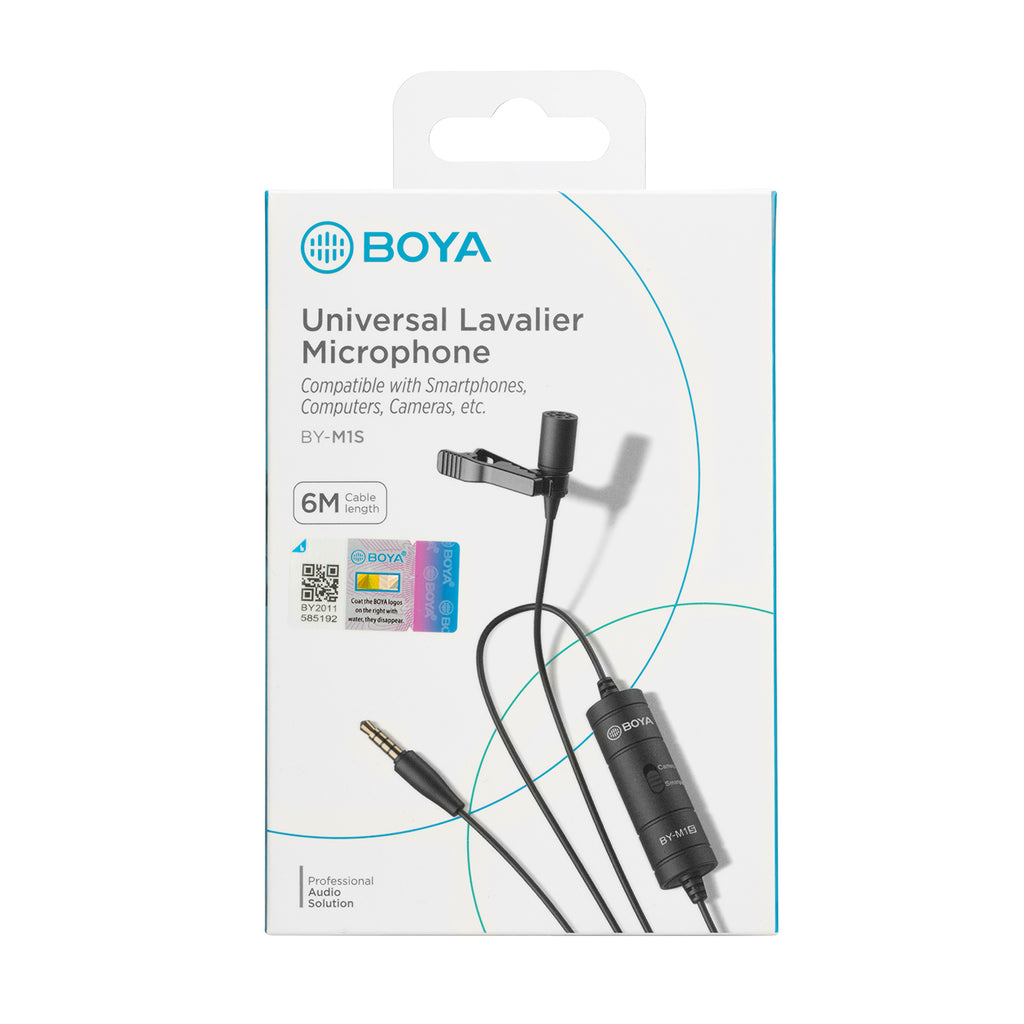 BOYA BY-M1S laidinis lavaljerio mikrofonas - juodas -- Microphones