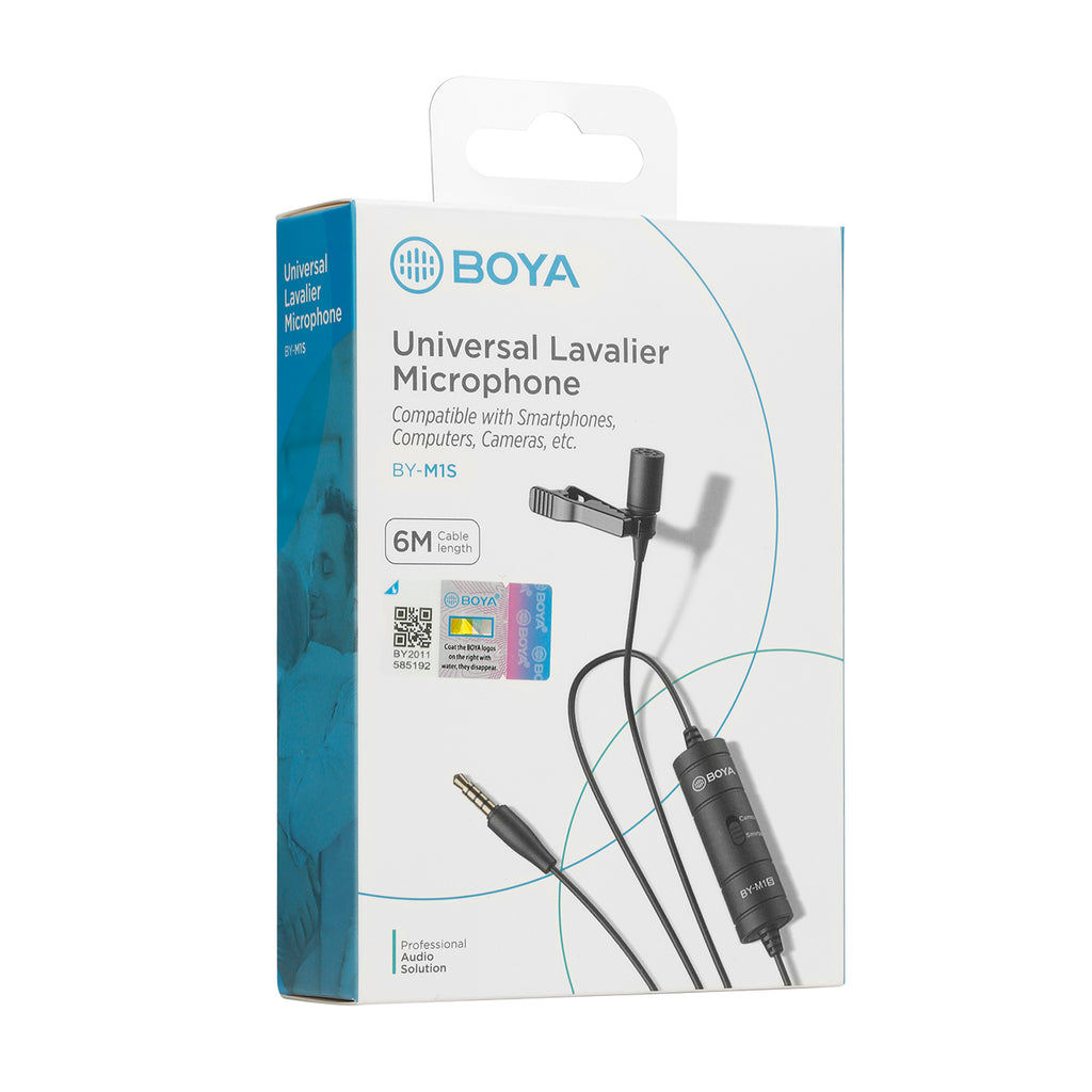 BOYA BY-M1S laidinis lavaljerio mikrofonas - juodas -- Microphones
