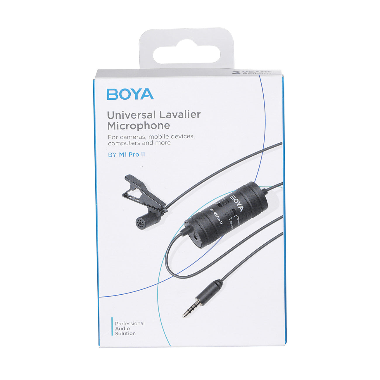 BOYA BY-M1 Pro II laidinis lavaljerio mikrofonas - Juodas -- Microphones