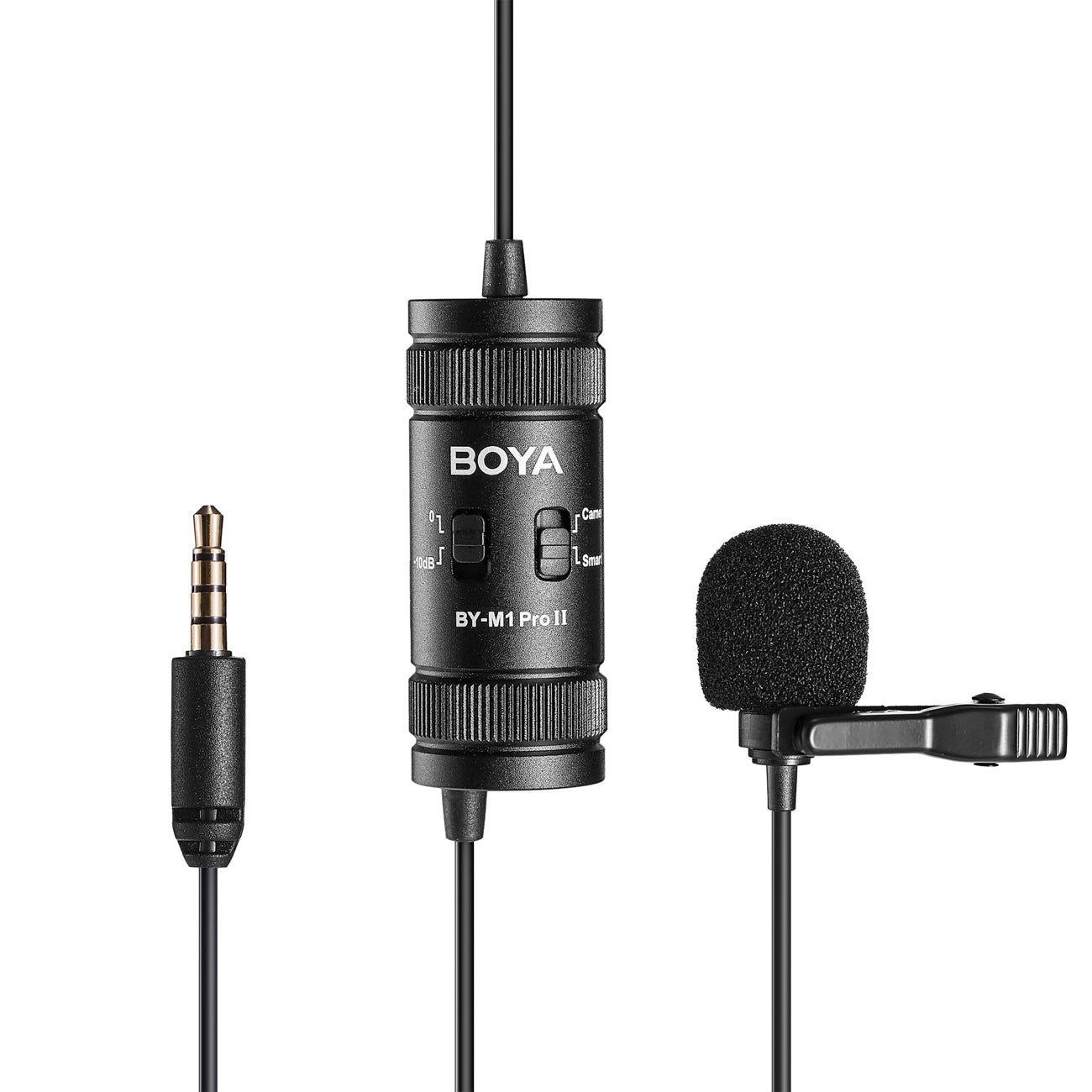 BOYA BY-M1 Pro II laidinis lavaljerio mikrofonas - Juodas -- Microphones