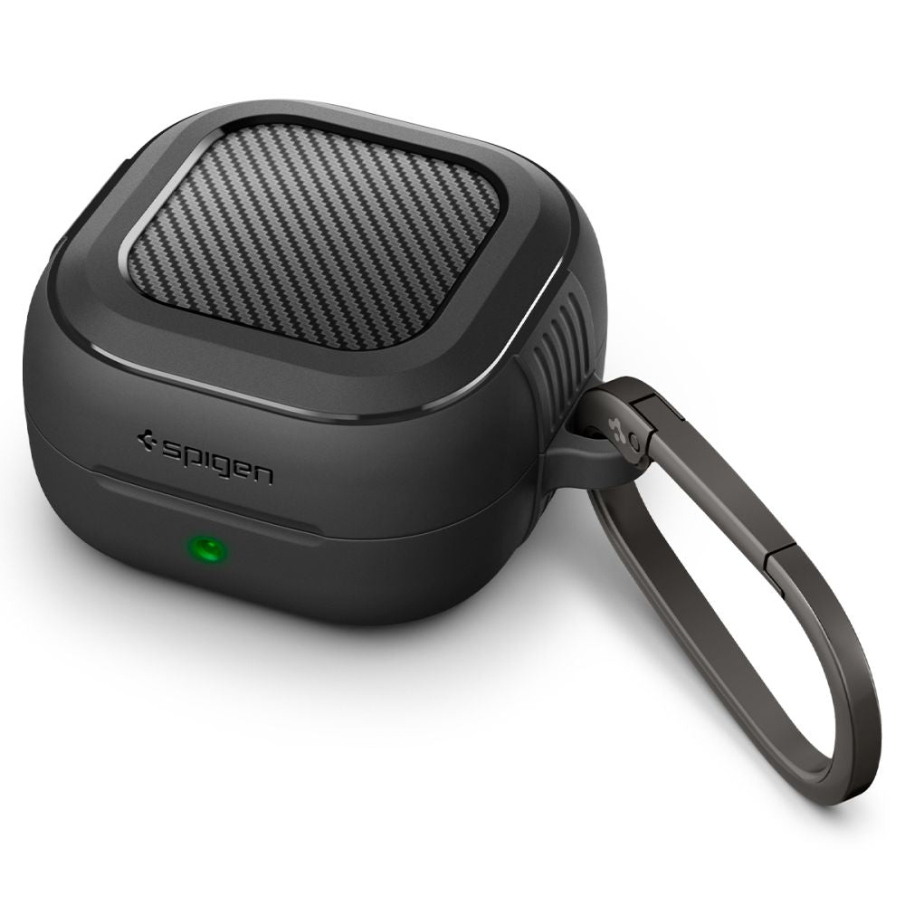 Spigen Rugged Armarba dėklas, skirtas Samsung Galaxy Buds 4 / 4 Pro – matinė juoda