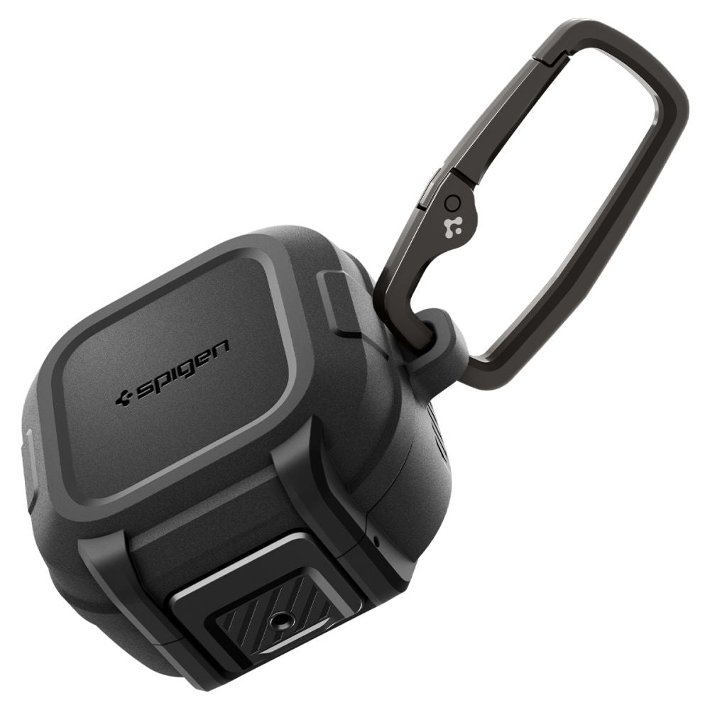 Spigen „Lock Fit“ dėklas, skirtas Samsung Galaxy Buds 4 / 4 Pro – matinė juoda