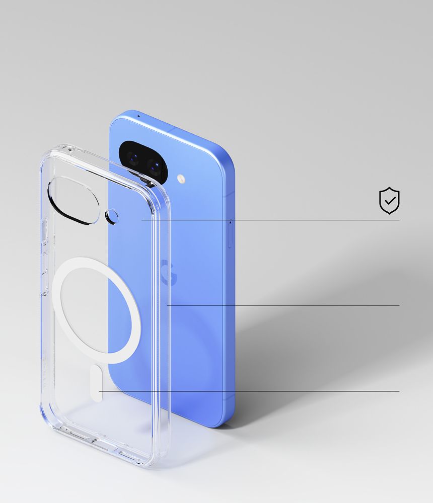 Ringke Fusion Magnetic MagSafe Dėklas, skirtas Google Pixel 10A - Skaidrus -- Google Pixel 10a