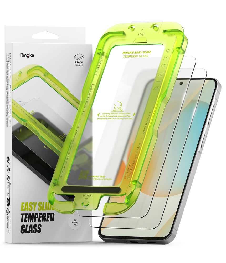 Ringke Easy Slide 2-pack Tempered Glass, skirta Samsung Galaxy A57 5G -- Samsung Galaxy A57
