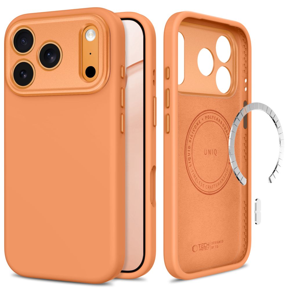 Dėklas Tech-Protect Uniq MagSafe CC iPhone 17 Pro Max / 18 Pro Max, kosminis oranžinis -- iPhone 17 Pro Max, iPhone 18...