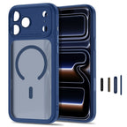 Dėklas Tech-Protect MagPeak MagSafe CC iPhone 17 Pro / 18 Pro, matinis tamsiai mėlynas -- iPhone 17 Pro, iPhone 18 Pro