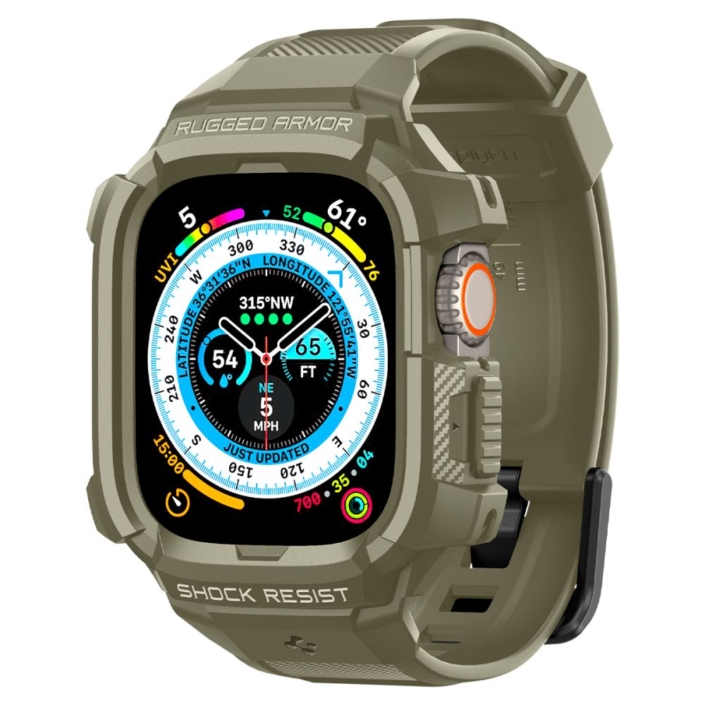 Dirželis Spigen Rugged Armor Pro Apple Watch Ultra 1 / 2 (49 mm), vintažinis chaki -- Apple Watch Ultra (49 mm), Apple...