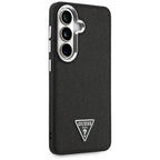 Guess Fixed Glitter Triangle MagSafe dėklas, skirtas Samsung Galaxy S26+ - juodas