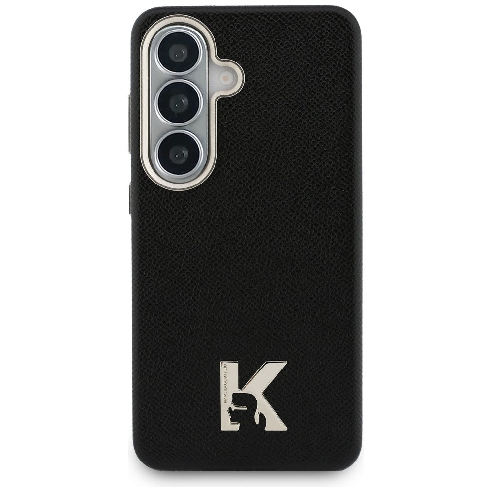 Karl Lagerfeld K metalo logotipas MagSafe dėklas, skirtas Samsung Galaxy S26 - juodas