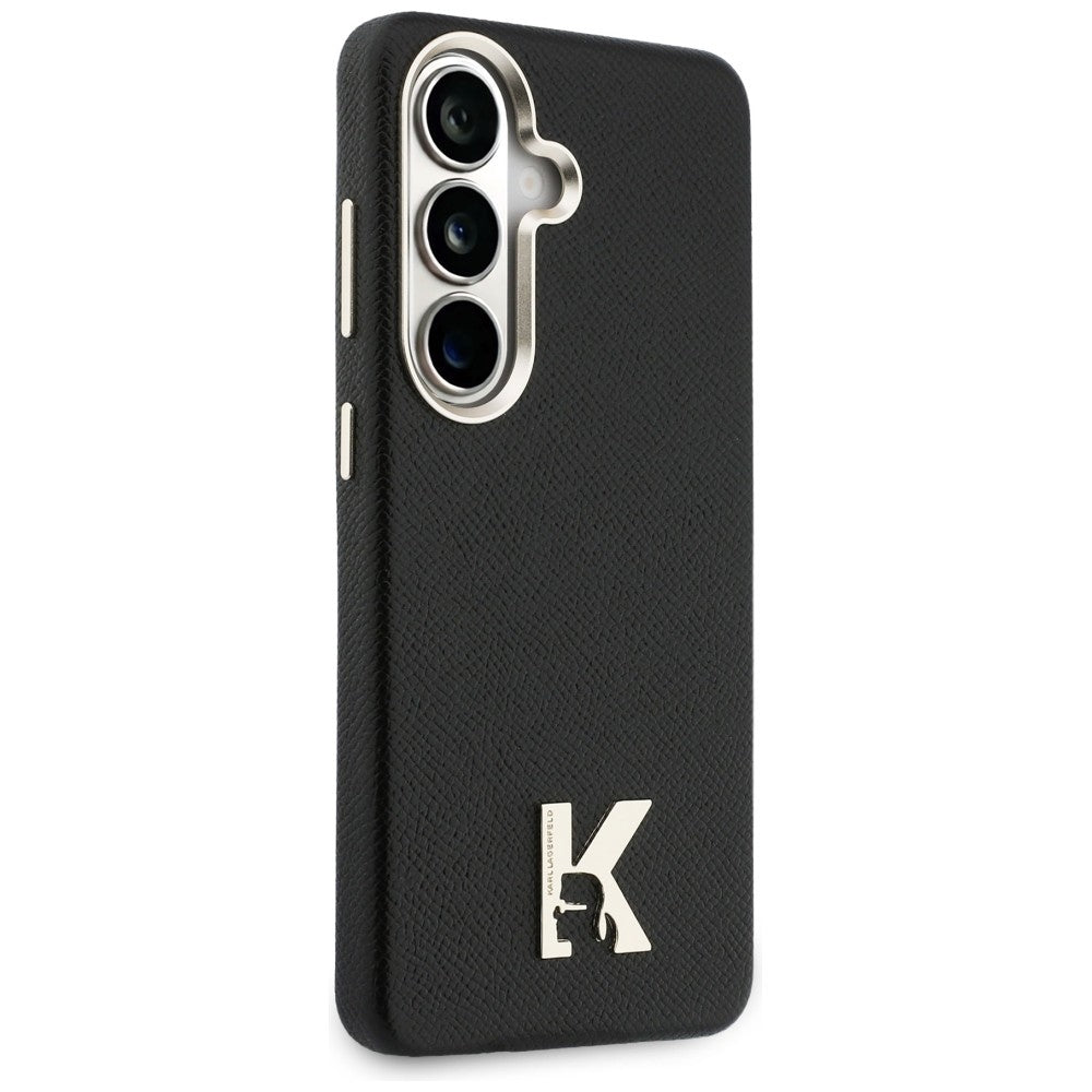Karl Lagerfeld K metalo logotipas MagSafe dėklas, skirtas Samsung Galaxy S26 - juodas