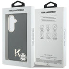 Karl Lagerfeld K metalo logotipas MagSafe dėklas, skirtas Samsung Galaxy S26 - juodas