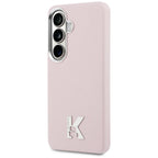 Karl Lagerfeld K metalo logotipas MagSafe dėklas, skirtas Samsung Galaxy S26 - rožinis
