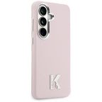 Karl Lagerfeld K metalo logotipas MagSafe dėklas, skirtas Samsung Galaxy S26 - rožinis