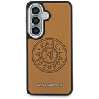 Karl Lagerfeld Perforated KL MagSafe dėklas skirtas Samsung Galaxy S26 - ruda
