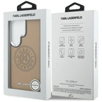 Karl Lagerfeld Perforated KL MagSafe dėklas skirtas Samsung Galaxy S26 Ultra - ruda