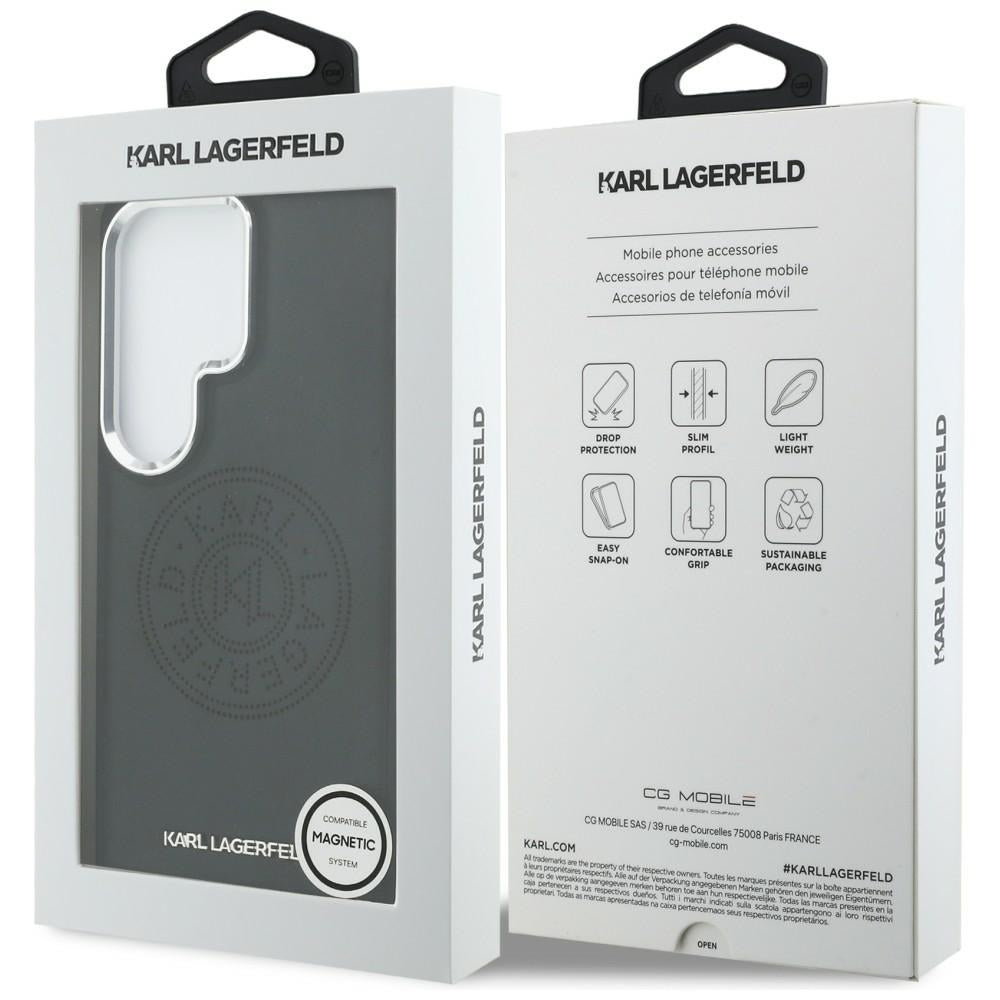 Karl Lagerfeld Perforated KL MagSafe dėklas skirtas Samsung Galaxy S26 Ultra - juoda