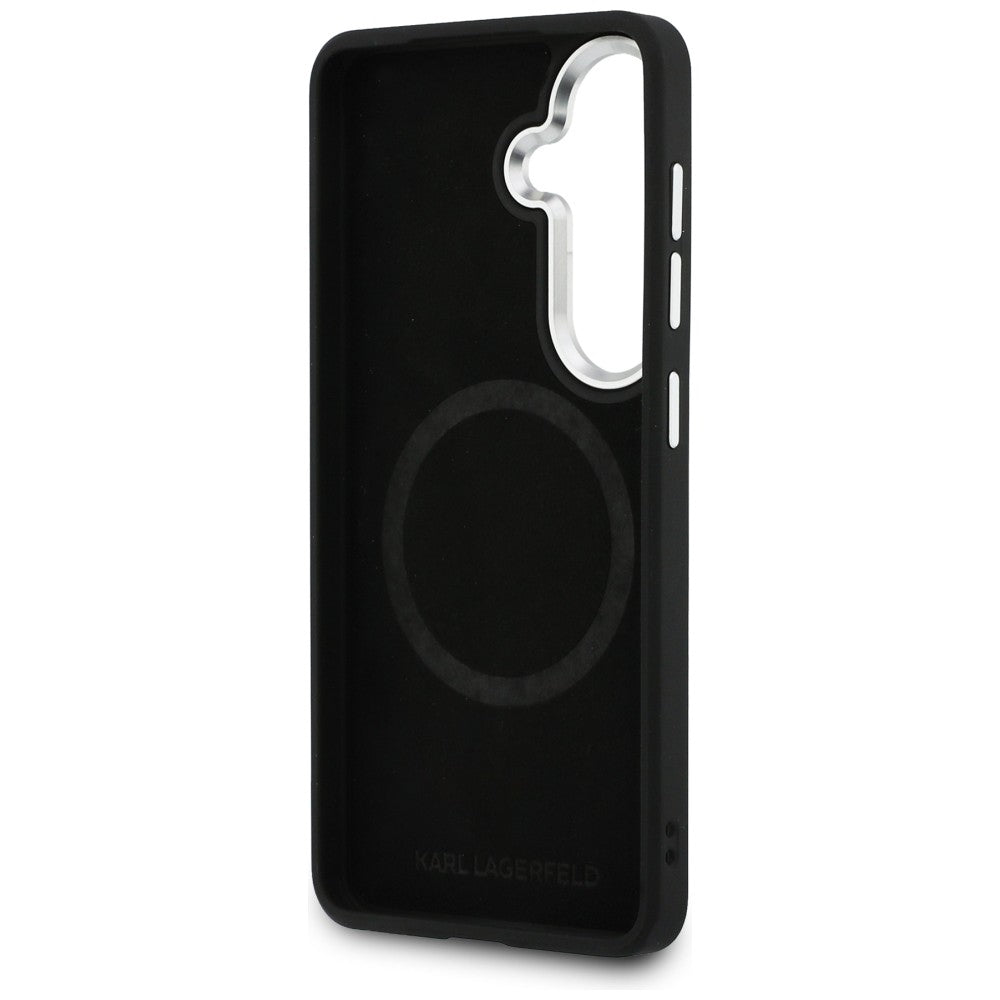 Karl Lagerfeld Perforated KL MagSafe dėklas skirtas Samsung Galaxy S26+ - ruda