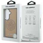 Karl Lagerfeld Perforated KL MagSafe dėklas skirtas Samsung Galaxy S26+ - ruda
