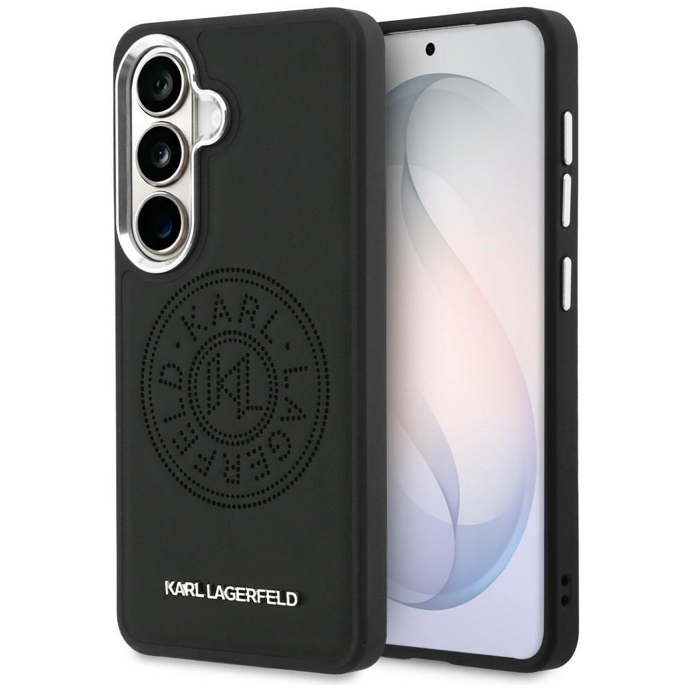 Karl Lagerfeld Perforated KL MagSafe dėklas skirtas Samsung Galaxy S26+ - juoda