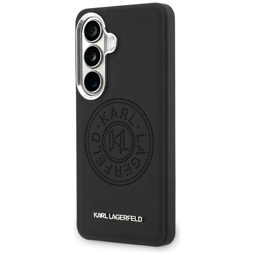 Karl Lagerfeld Perforated KL MagSafe dėklas skirtas Samsung Galaxy S26+ - juoda