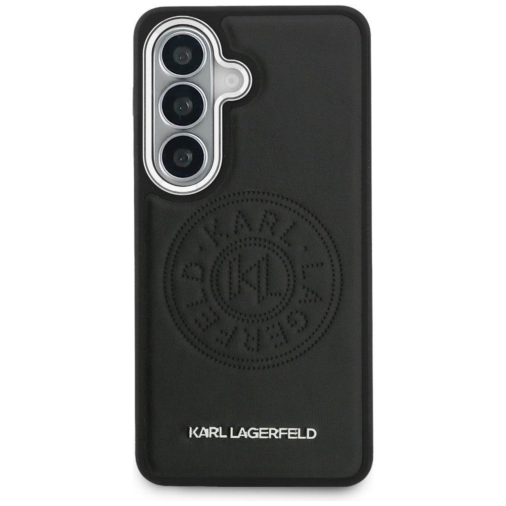 Karl Lagerfeld Perforated KL MagSafe dėklas skirtas Samsung Galaxy S26+ - juoda