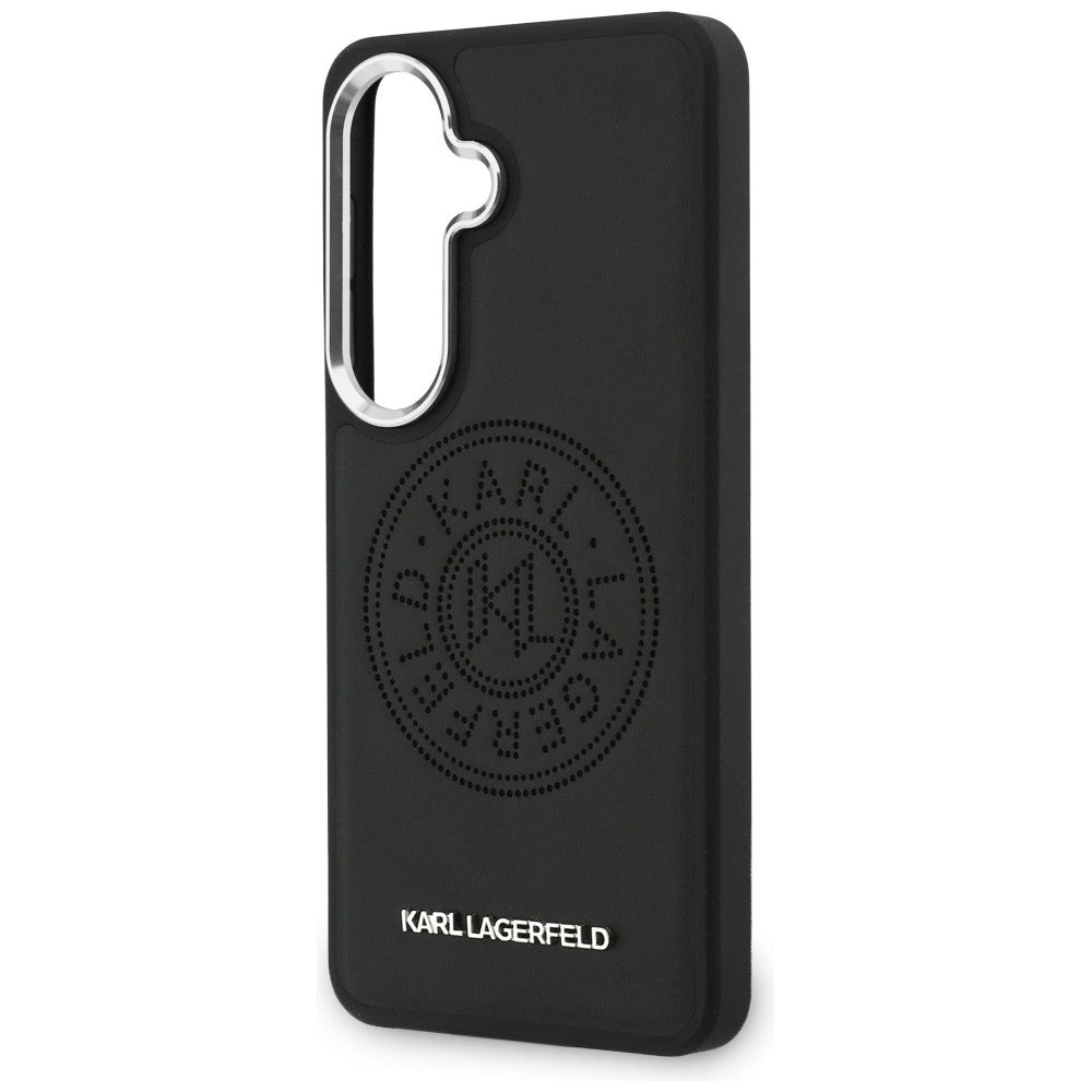 Karl Lagerfeld Perforated KL MagSafe dėklas skirtas Samsung Galaxy S26+ - juoda