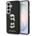 Karl Lagerfeld Saffiano Double Heads Metal dėklas skirtas Samsung Galaxy S26 - juoda