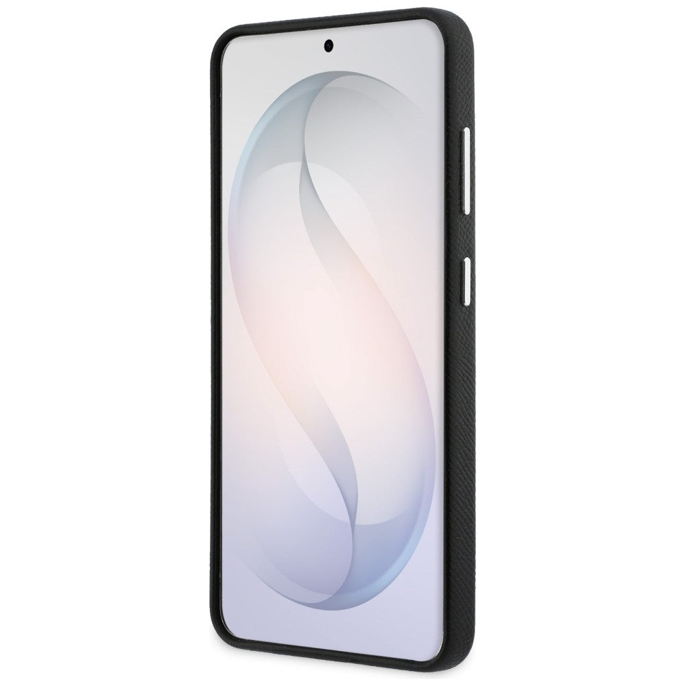 Karl Lagerfeld Saffiano Double Heads Metal dėklas skirtas Samsung Galaxy S26 - juoda