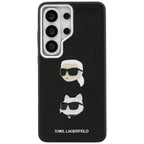 Karl Lagerfeld Saffiano Double Heads Metal dėklas skirtas Samsung Galaxy S26 Ultra - juoda