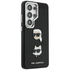 Karl Lagerfeld Saffiano Double Heads Metal dėklas skirtas Samsung Galaxy S26 Ultra - juoda