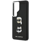 Karl Lagerfeld Saffiano Double Heads Metal dėklas skirtas Samsung Galaxy S26 Ultra - juoda