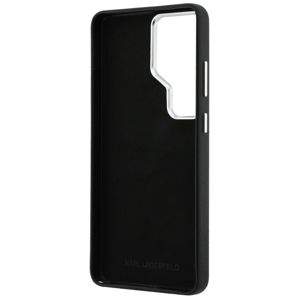 Karl Lagerfeld Saffiano Double Heads Metal dėklas skirtas Samsung Galaxy S26 Ultra - juoda