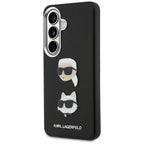 Karl Lagerfeld Saffiano Double Heads Metal dėklas skirtas Samsung Galaxy S26+ - juoda