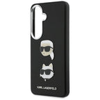 Karl Lagerfeld Saffiano Double Heads Metal dėklas skirtas Samsung Galaxy S26+ - juoda