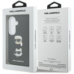Karl Lagerfeld Saffiano Double Heads Metal dėklas skirtas Samsung Galaxy S26+ - juoda