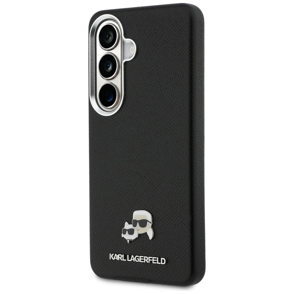 Dėklas Karl Lagerfeld Saffiano KC Metal Logo MagSafe skirtas Samsung Galaxy S26 - juodas -- Samsung Galaxy S26