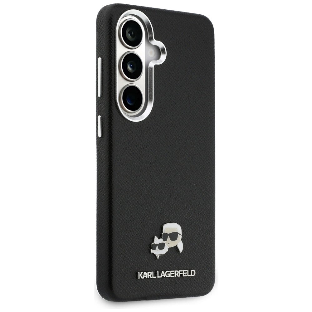 Dėklas Karl Lagerfeld Saffiano KC Metal Logo MagSafe skirtas Samsung Galaxy S26 - juodas -- Samsung Galaxy S26