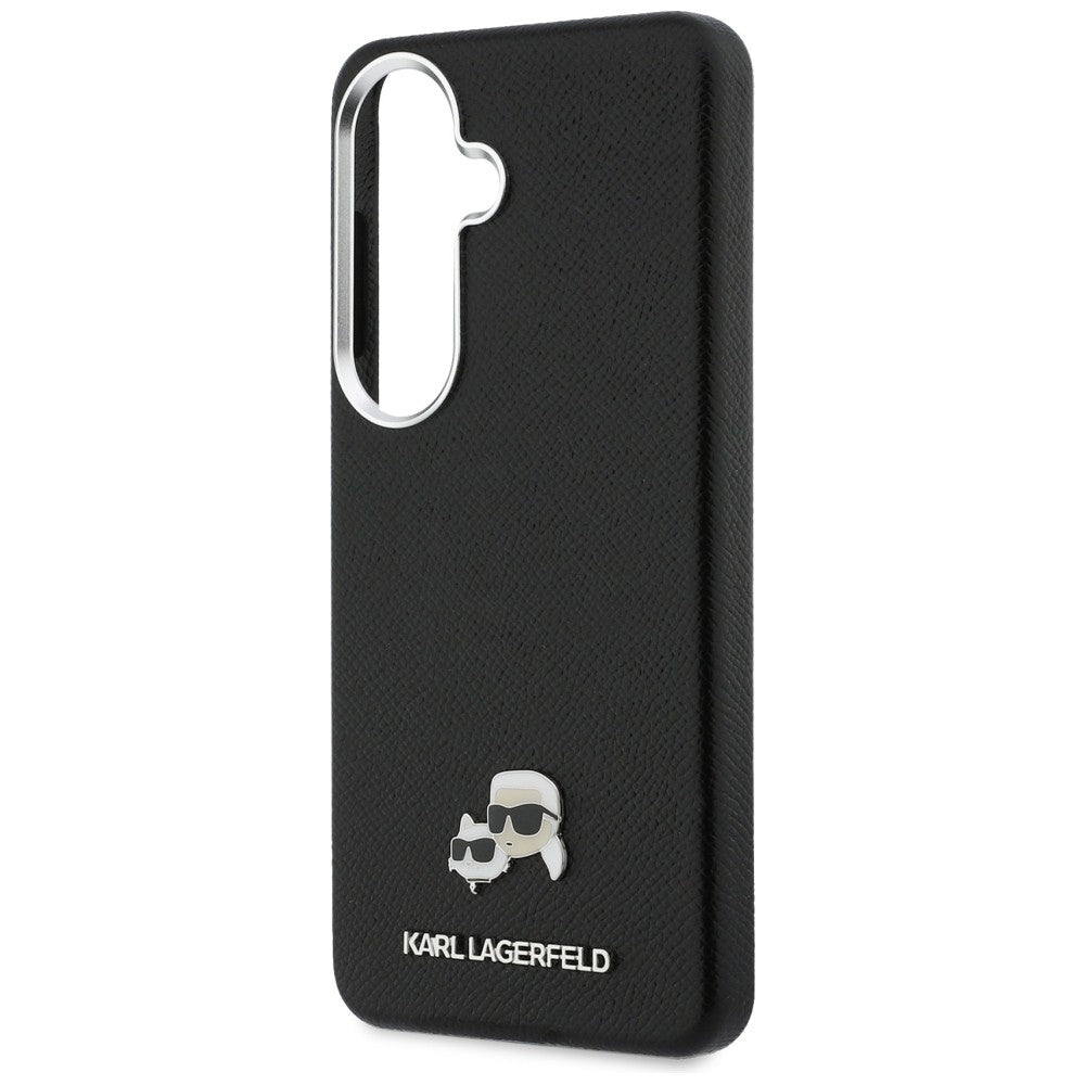 Dėklas Karl Lagerfeld Saffiano KC Metal Logo MagSafe skirtas Samsung Galaxy S26 - juodas -- Samsung Galaxy S26