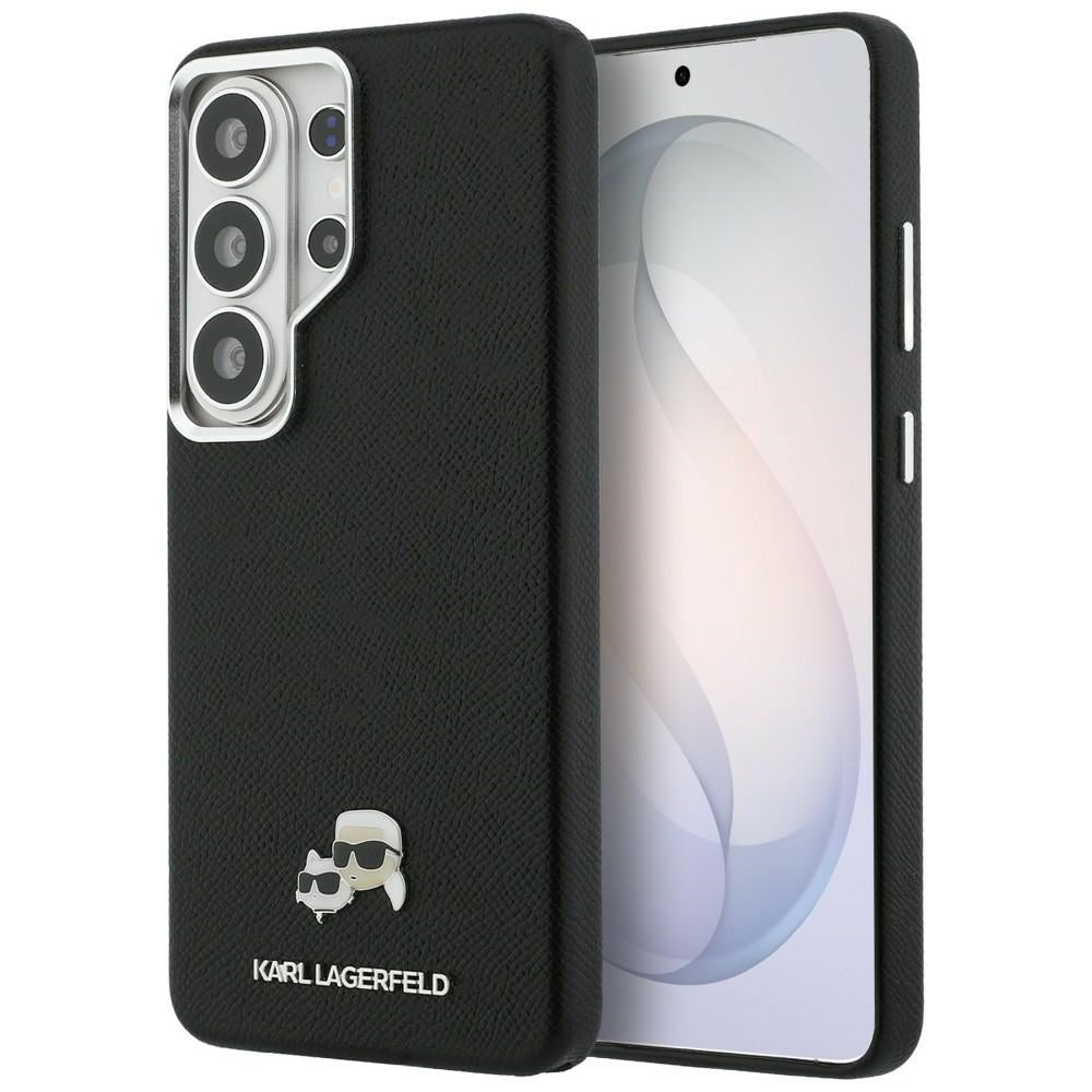 Dėklas Karl Lagerfeld Saffiano KC Metal Logo MagSafe skirtas Samsung Galaxy S26 Ultra - juodas -- Samsung Galaxy S26 Ultra